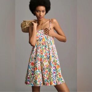 Anthropologie Hutch orange print romper